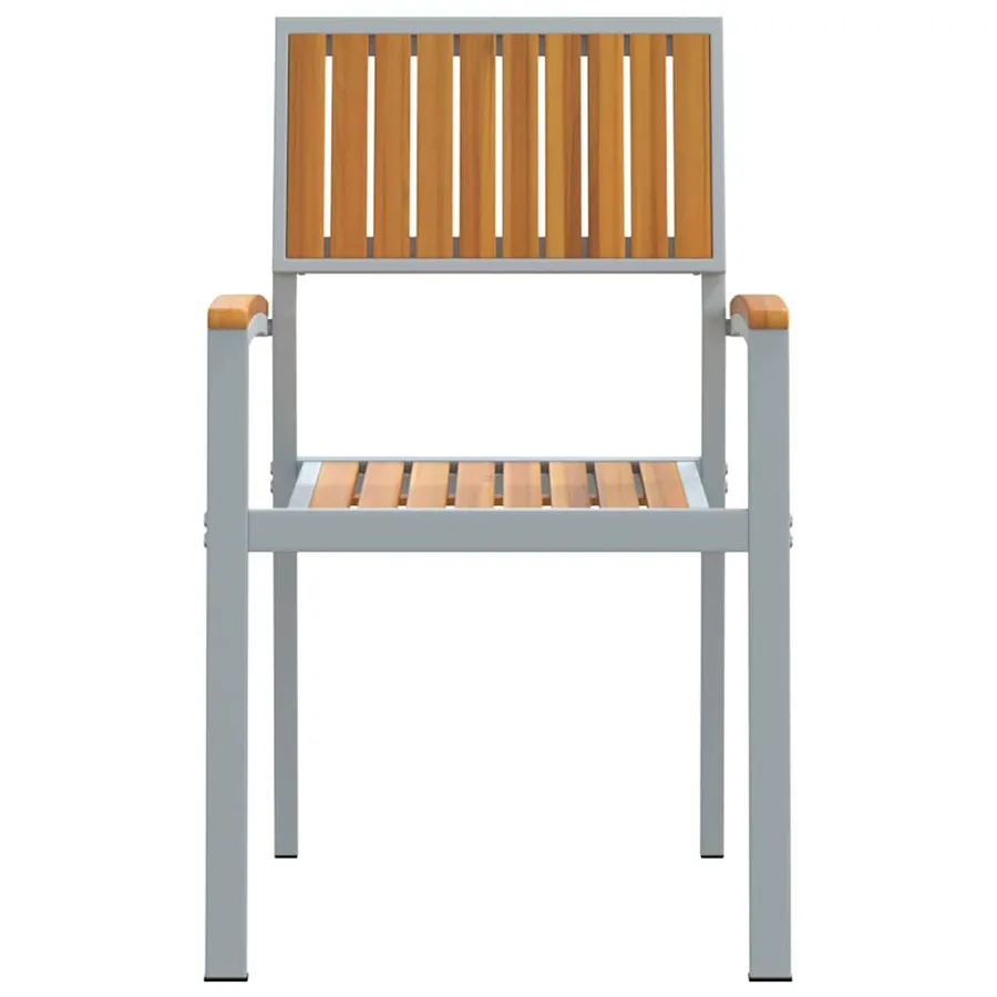 Chaise empilable 2 pcs Marron 56 x 57 x 87 cm - 5