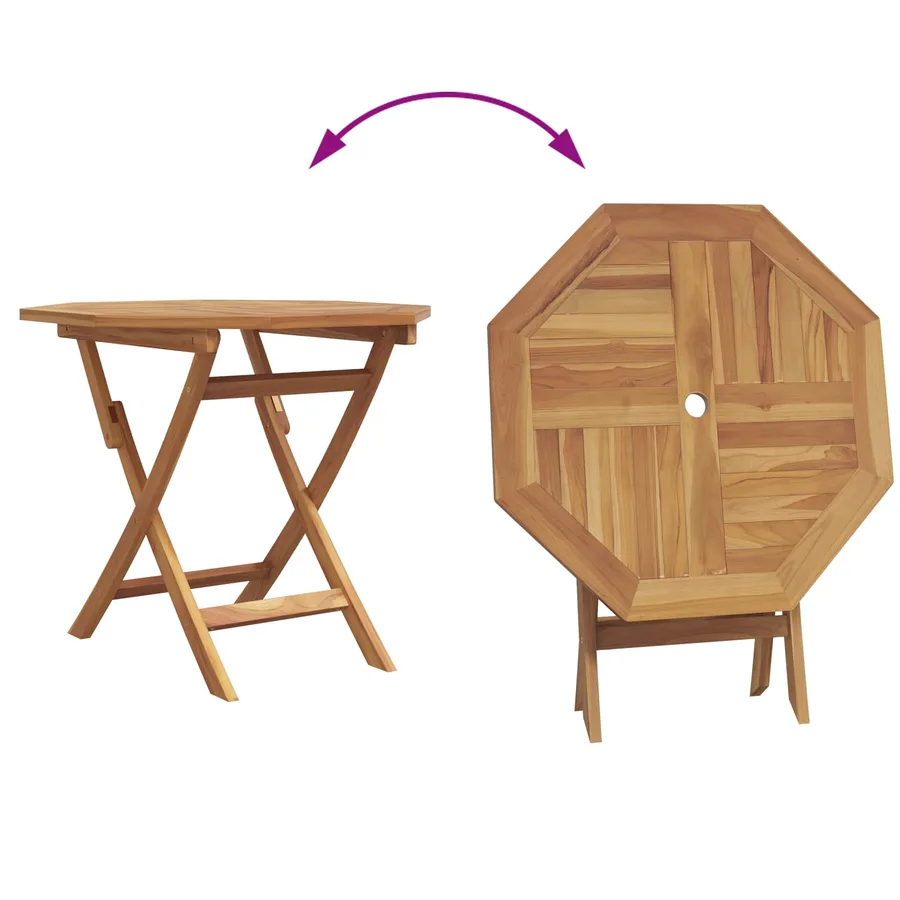 Ensemble de salle à manger pour jardin 3 pcs Marron - 11