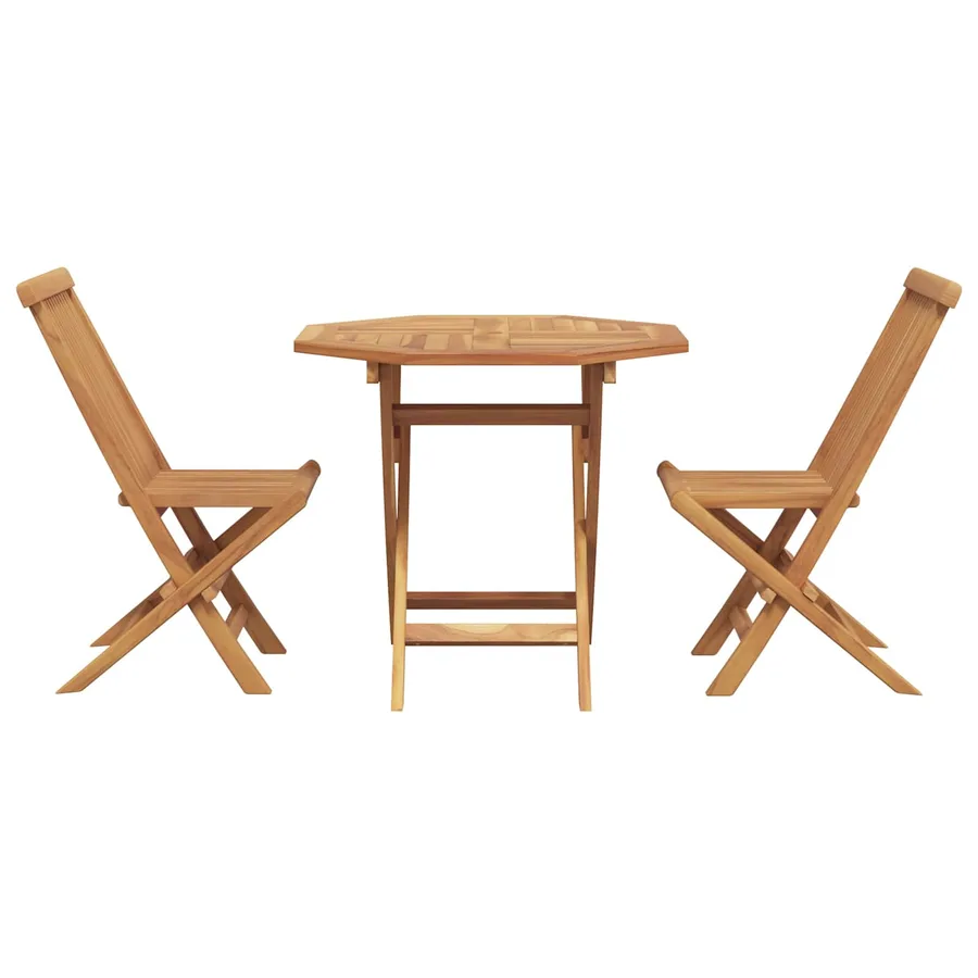 Ensemble de salle à manger pour jardin 3 pcs Marron - 7