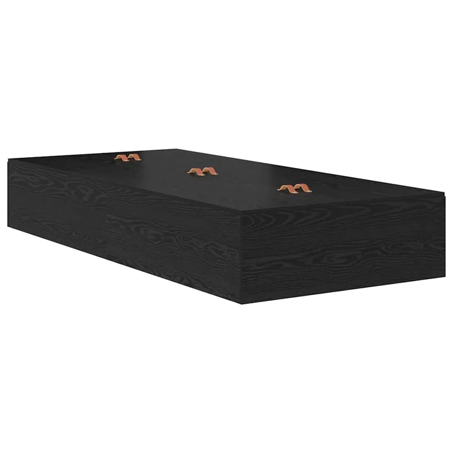 Cadre de lit avec rangement Chêne noir 70 x 190 cm - 5
