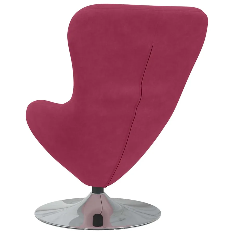 Fauteuil œuf Bordeaux Velours - 6