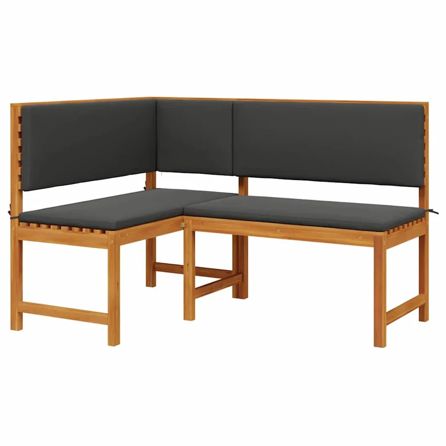 Chaise de jardin Marron 140 x 100 x 91cm Bois d'acacia massif - 2