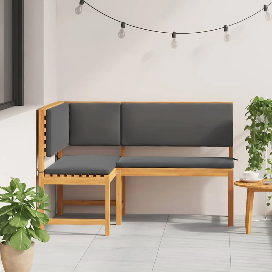 Chaise de jardin Marron 140 x 100 x 91cm Bois d'acacia massif - 3