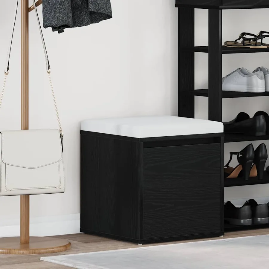 Commode Chêne noir 40,5 x 40 x 40 cm Bois d'ingénierie