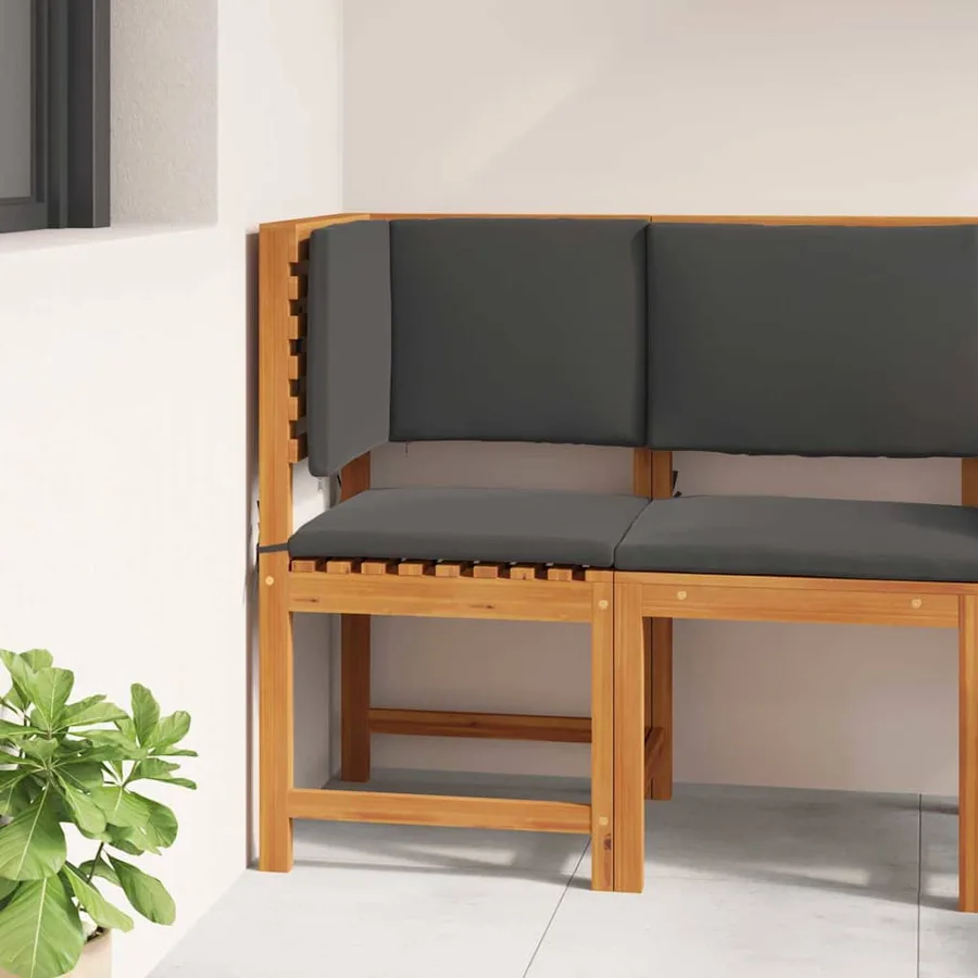 Chaise de jardin Marron 50 x 50 x 91cm Bois d'acacia massif - 3