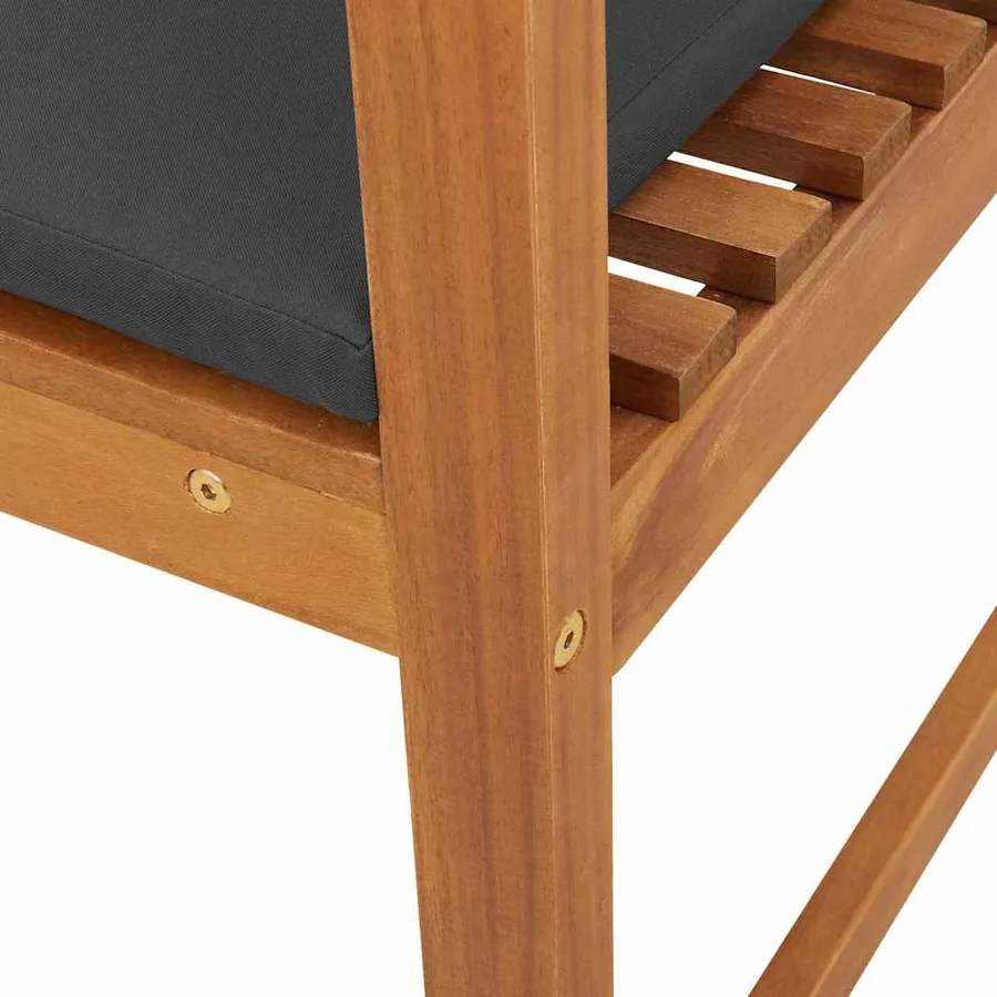 Chaise de jardin Marron 50 x 50 x 91cm Bois d'acacia massif - 8