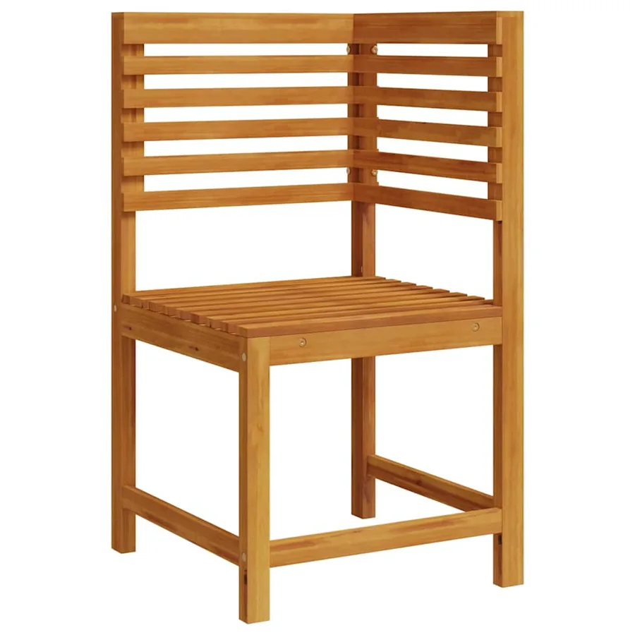Ensemble de banc de jardin 3 pcs Marron Bois d'Acacia Massif - 6