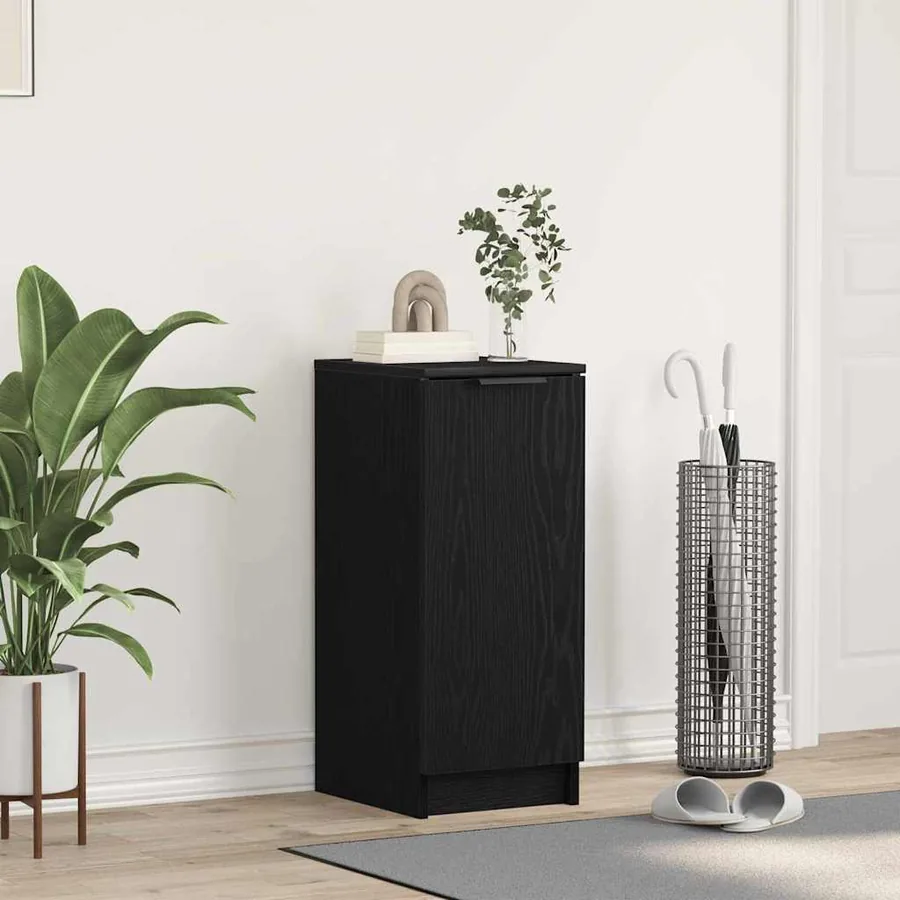Cabinet à chaussures avec étagère Chêne noir 29,5 x 35 x 70 cm