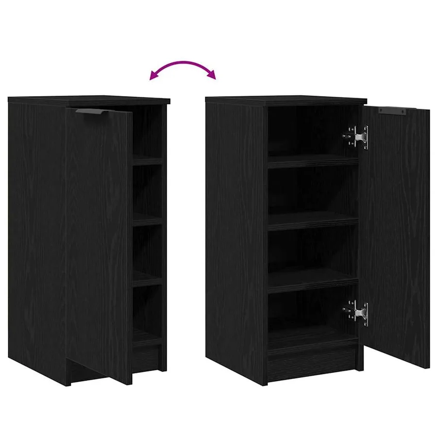 Cabinet à chaussures avec étagère Chêne noir 29,5 x 35 x 70 cm - 11