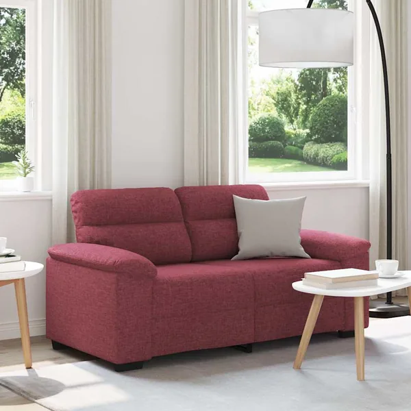 Canapé 2 places rouge vin 160 x 81 x 84 cm en tissu