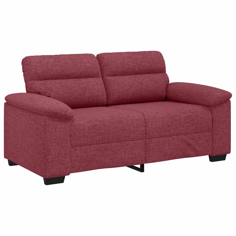 Canapé 2 places rouge vin 160 x 81 x 84 cm en tissu - 2