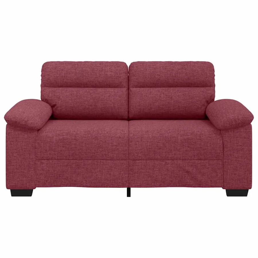 Canapé 2 places rouge vin 160 x 81 x 84 cm en tissu - 4