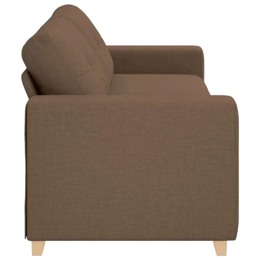 3-Seater Sofa Brown 180 cm Fabric - Untranslated - 5