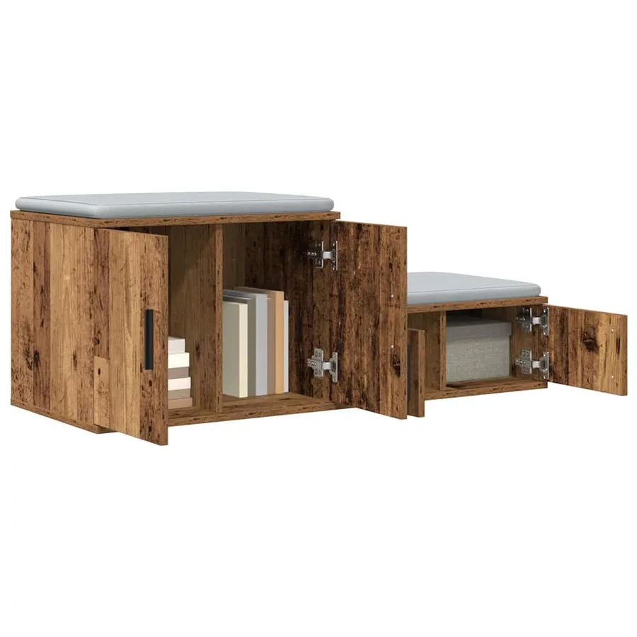 Armoire de rangement 2 pcs Bois ancien 108 x 41 x 40 cm - 3