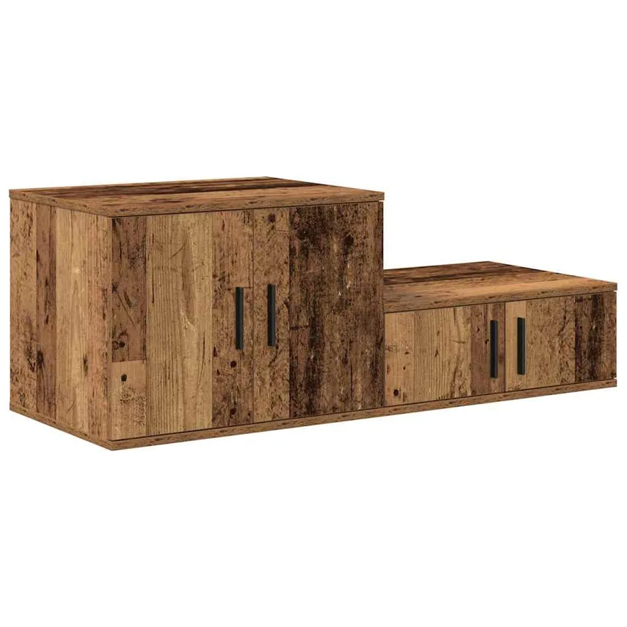 Armoire de rangement 2 pcs Bois ancien 108 x 41 x 40 cm - 5