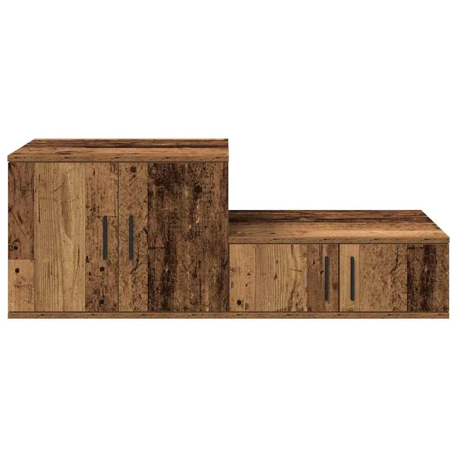 Armoire de rangement 2 pcs Bois ancien 108 x 41 x 40 cm - 7