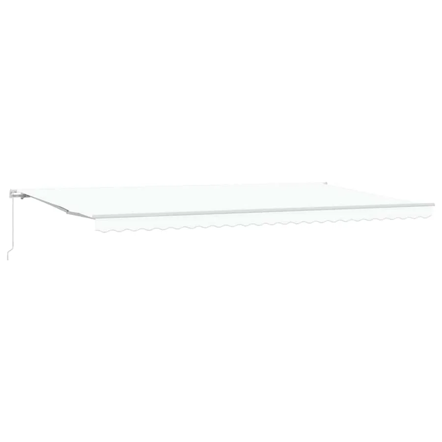 Auvent rétractable Blanc 600 × 350 cm Polyester et Aluminium - 2