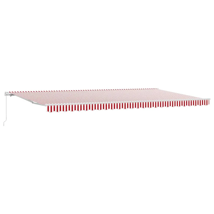 Auvent rétractable Rouge et Blanc 600 × 350 cm - 2