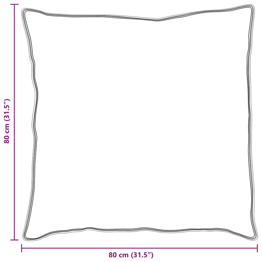 Oreiller avec oreiller 2 pcs Blanc 80 x 80 cm Coton - 4