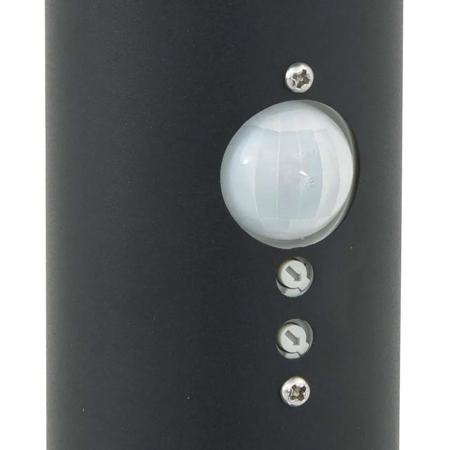 Borne lumineuse avec capteur et prise 120 cm noire IP44 - 8