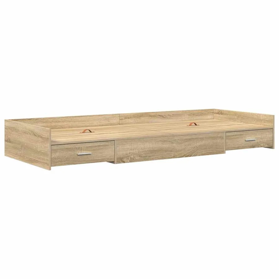Cadre de lit Chêne Sonoma 75 x 190 cm Bois d'ingénierie - 4