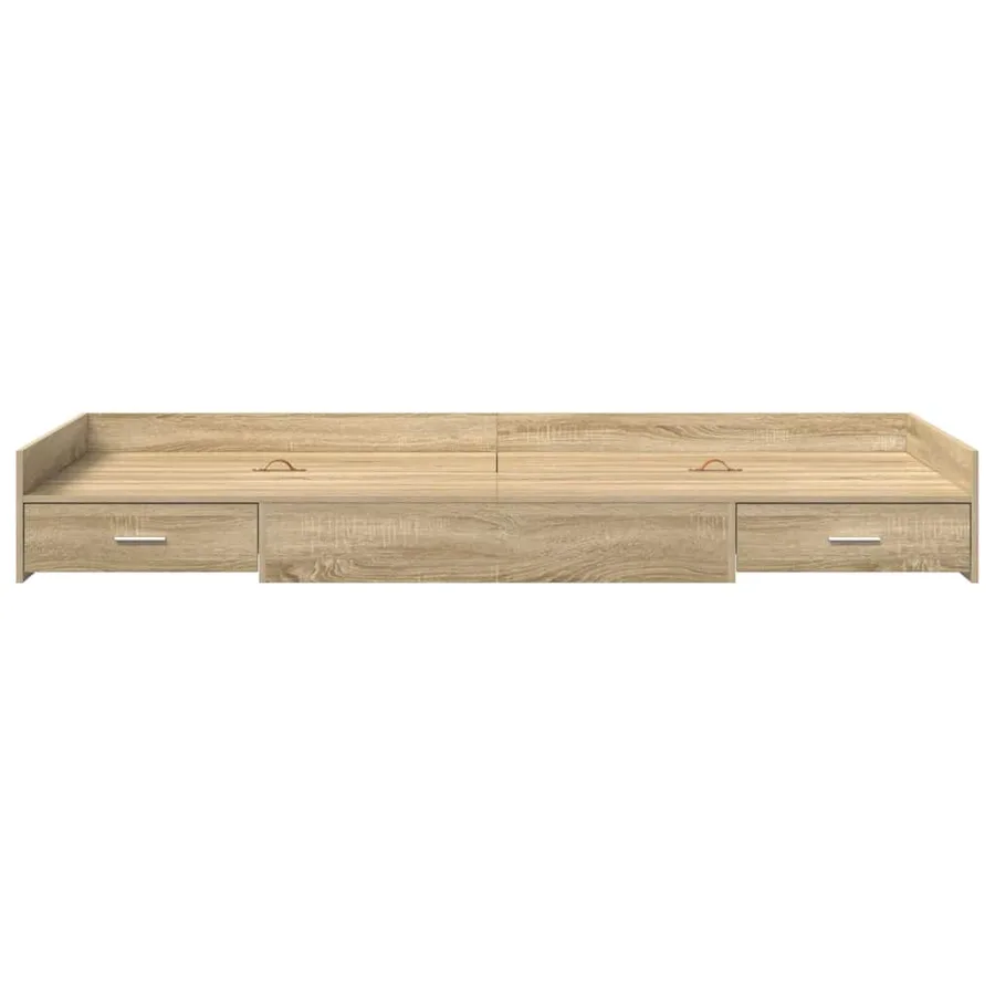 Cadre de lit Chêne Sonoma 75 x 190 cm Bois d'ingénierie - 5