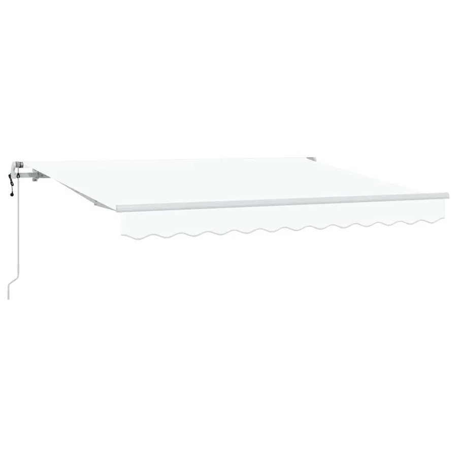 Auvent Rétractable Blanc 350 x 200 cm tissu - 2