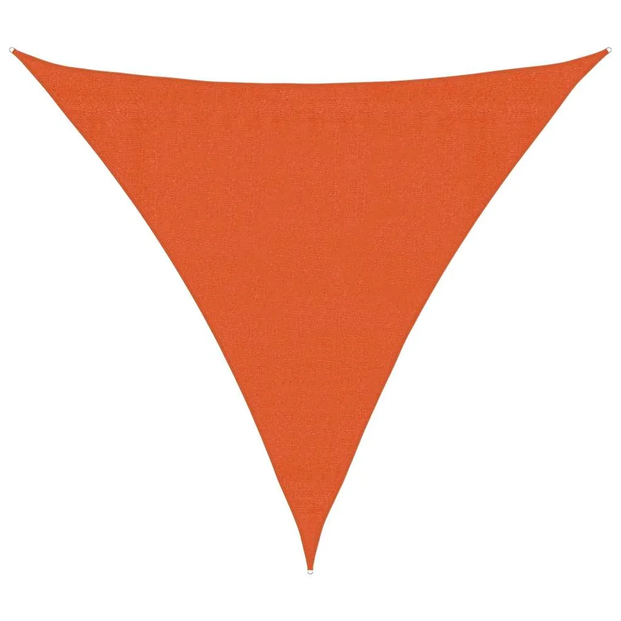 Voile d'ombrage 160 g/m² triangulaire orange 3,6x3,6x3,6 m PEHD - 2