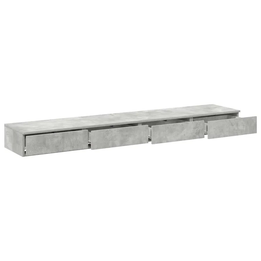 Tiroirs de lit avec tiroir Gris béton 180 x 36,5 x 16,5 cm - 5