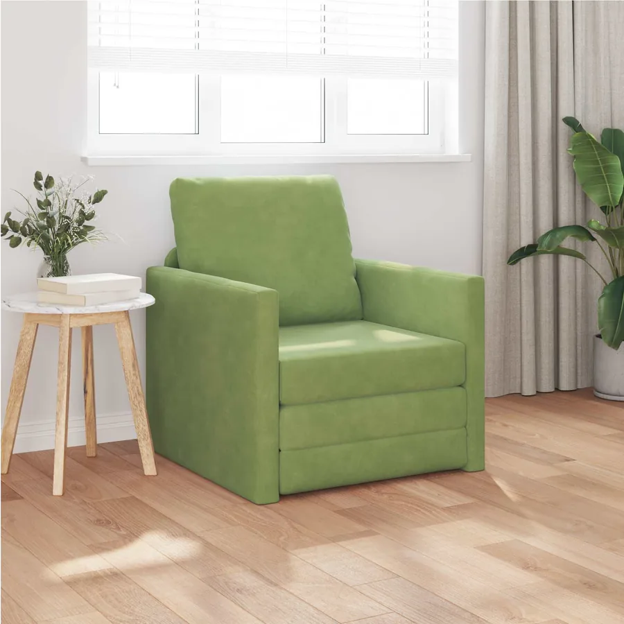 Canapé-Lit Vert clair 74 x 77 x 81 cm Velours