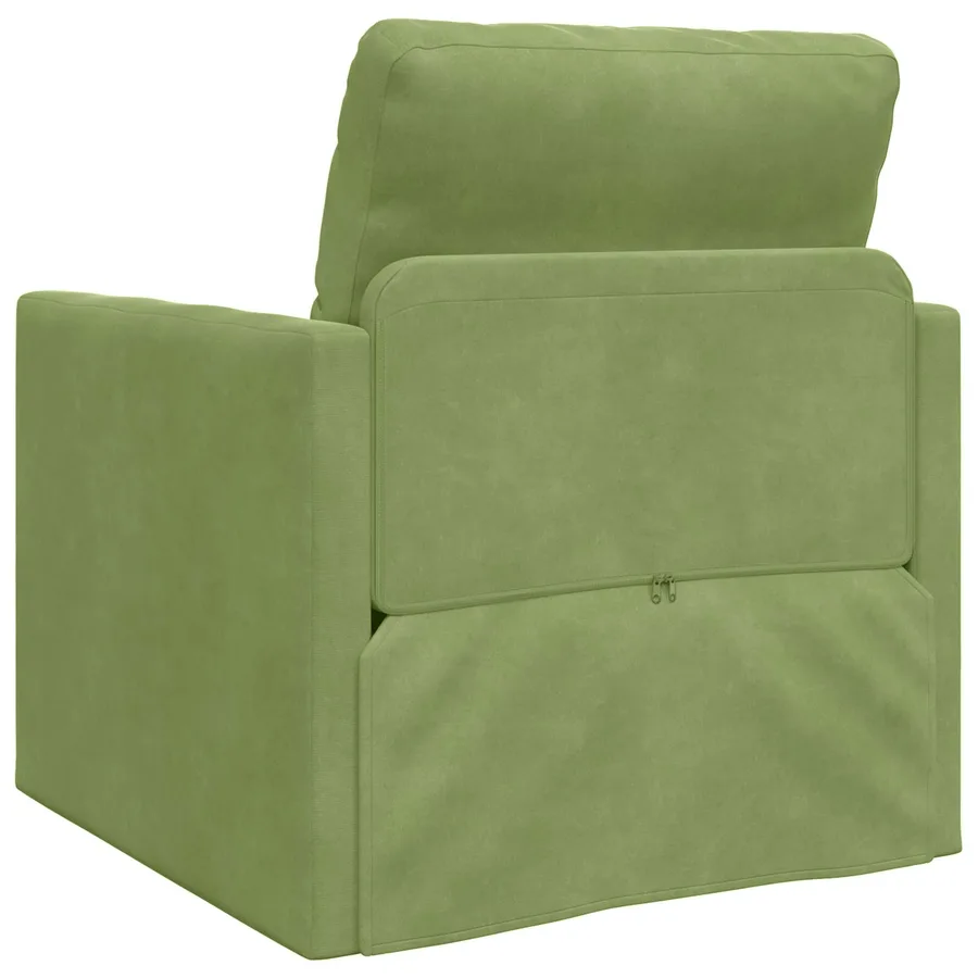 Canapé-Lit Vert clair 74 x 77 x 81 cm Velours - 7