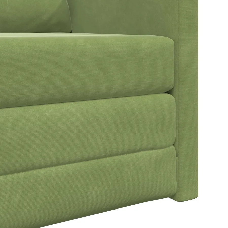 Canapé-Lit Vert clair 74 x 77 x 81 cm Velours - 9