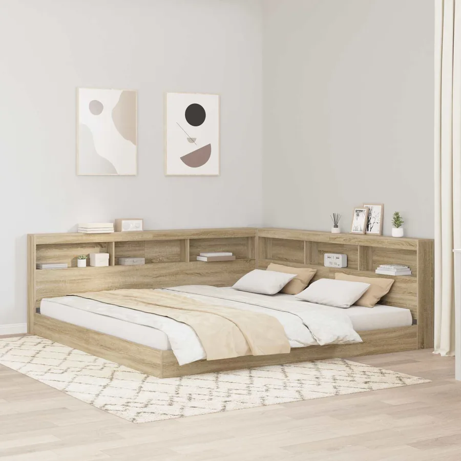 Tête de lit de rangement Chêne Sonoma 180 cm Bois d'ingénierie