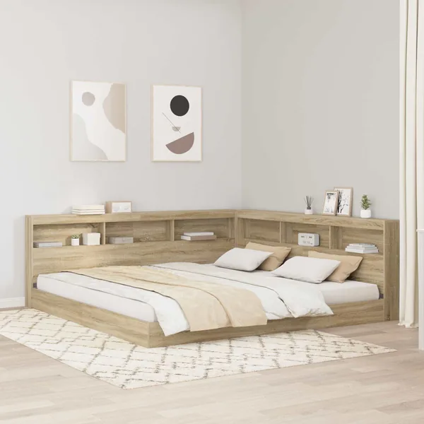 Tête de lit de rangement Chêne Sonoma 180 cm Bois d'ingénierie