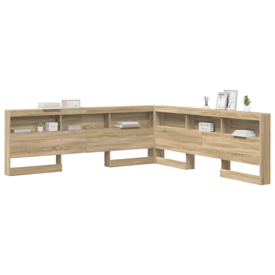 Tête de lit de rangement Chêne Sonoma 180 cm Bois d'ingénierie - 3