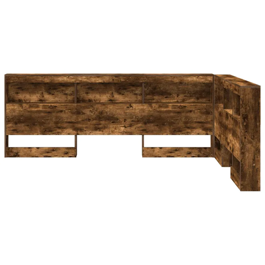 Tête de lit de rangement Chêne fumé 160 cm Bois d'ingénierie - 6