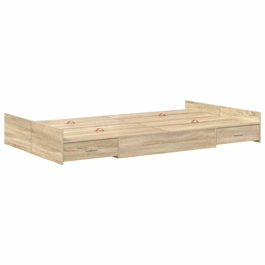 Cadre de lit avec rangement Chêne Sonoma 120 x 190 cm - 4
