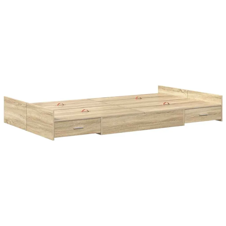Cadre de lit avec rangement Chêne Sonoma 120 x 190 cm - 7