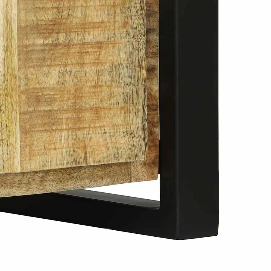 Cabinet Banc Marron 100 x 35 x 50 cm Bois de manguier massif - 11