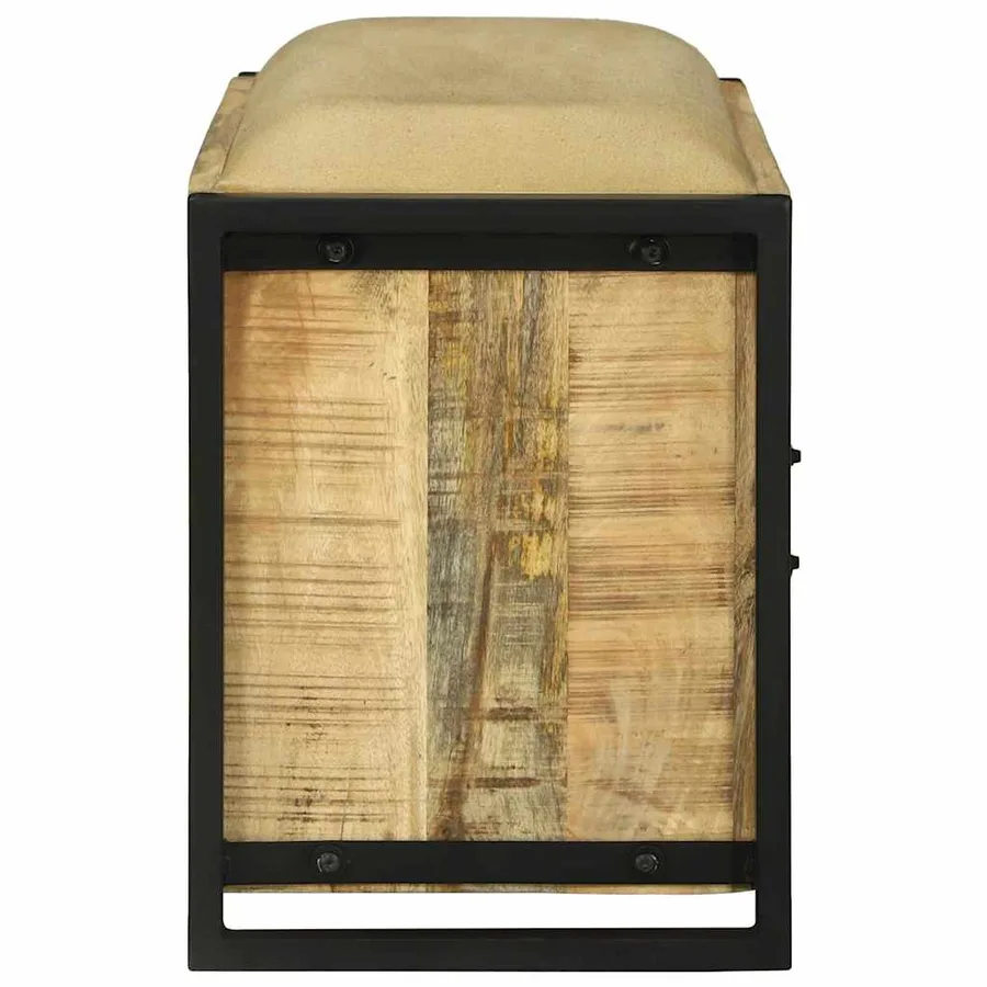 Cabinet Banc Marron 100 x 35 x 50 cm Bois de manguier massif - 6