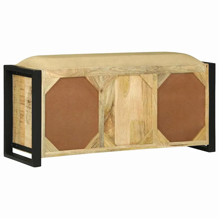 Cabinet Banc Marron 100 x 35 x 50 cm Bois de manguier massif - 7