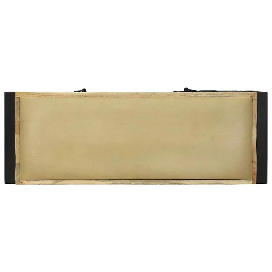 Cabinet Banc Marron 100 x 35 x 50 cm Bois de manguier massif - 8