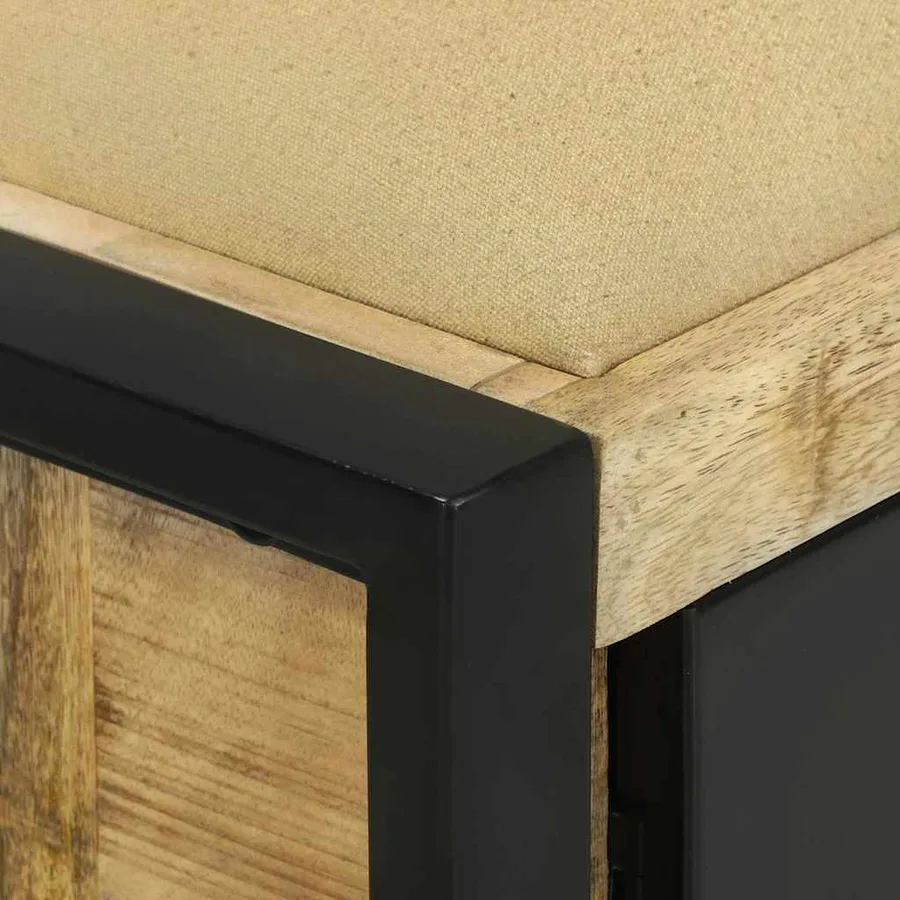 Cabinet Banc Marron 100 x 35 x 50 cm Bois de manguier massif - 9