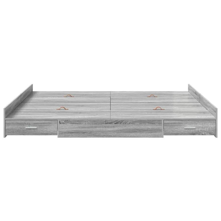 Cadre de lit avec rangement Gris Sonoma 180 x 200 cm - 5