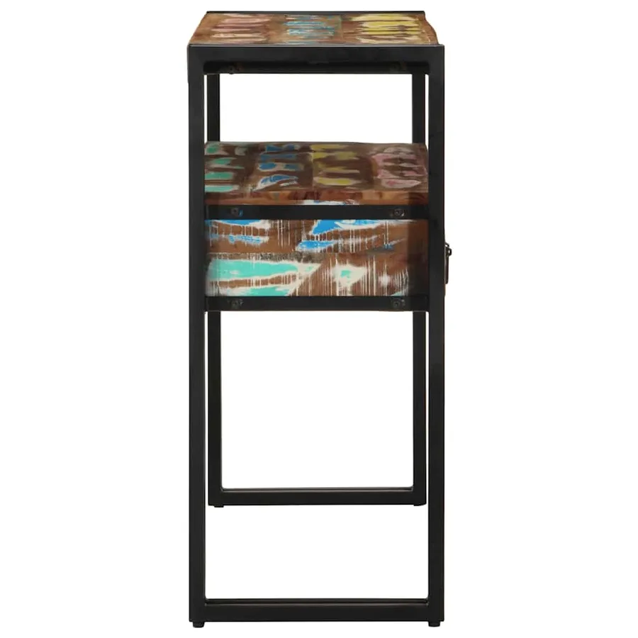 Table console Multicolore 90 x 33 x 75 cm Bois Recyclé Solide - 6