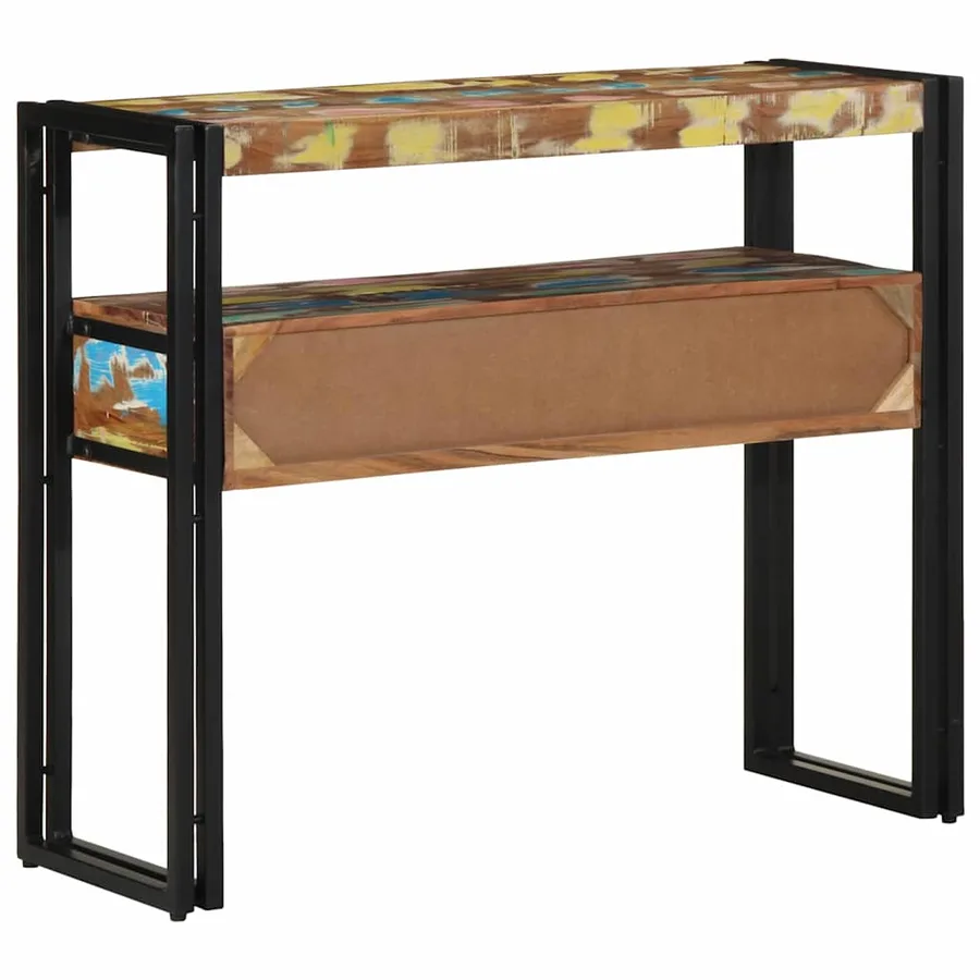 Table console Multicolore 90 x 33 x 75 cm Bois Recyclé Solide - 7