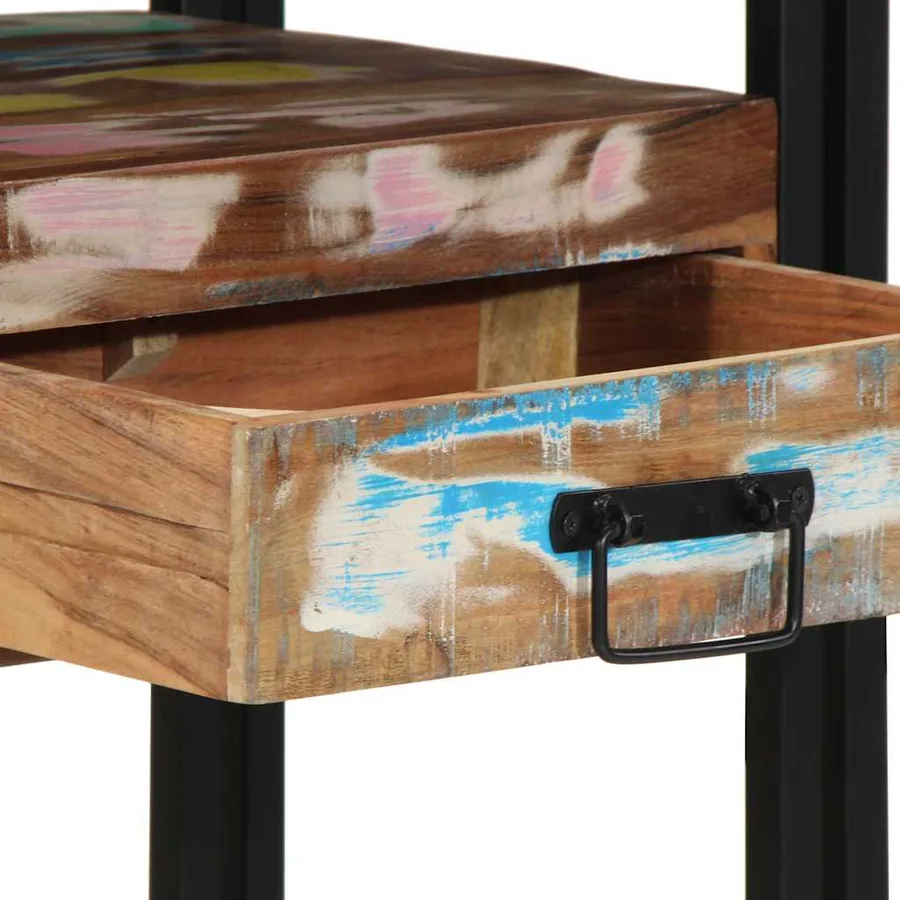 Table console Multicolore 90 x 33 x 75 cm Bois Recyclé Solide - 9