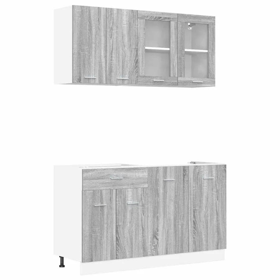 Unité de cuisine Lyon 4 pcs Sonoma gris Bois d'ingénierie - 2