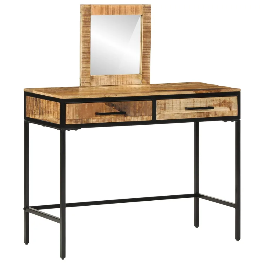 Table de Toilette avec tiroir Marron 100 x 40 x 120 cm - 4