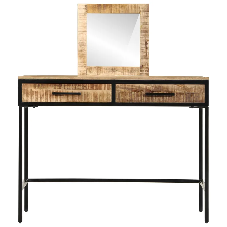 Table de Toilette avec tiroir Marron 100 x 40 x 120 cm - 5